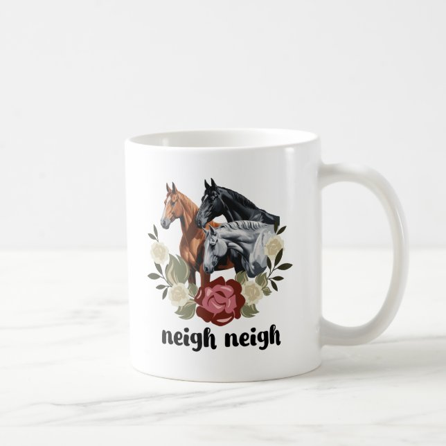 Mug Chevaux Drôle De Neigh Dit Graphisme (Droite)