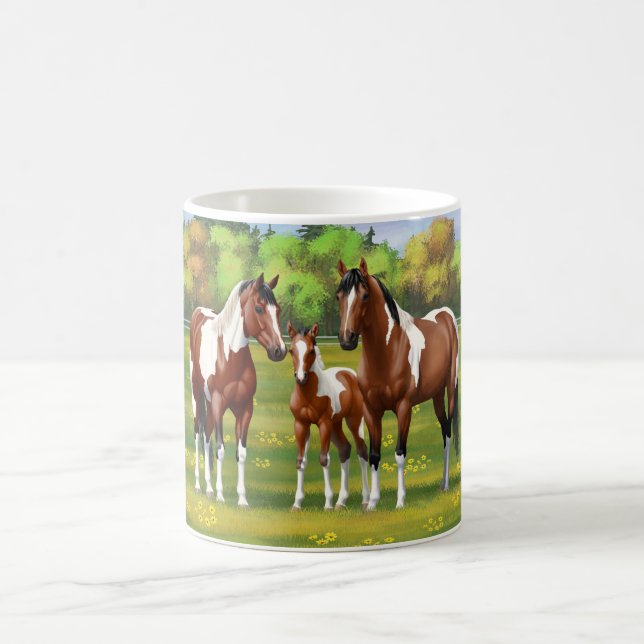 Mug Chevaux Du Quartier De Peinture De Baie Pinto En P (Centre)