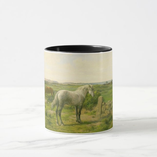 Mug Chevaux en bord de mer (par Rosa Bonheur) (Centre)
