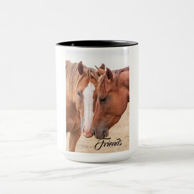 Mug Chevaux étourdissant dans un pâturage (Centre)