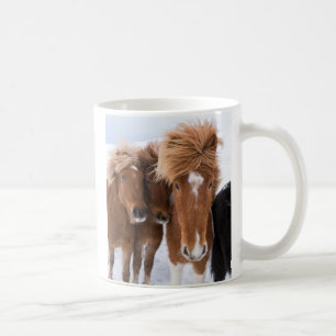 Mug Chevaux islandais se blottissent, Islande