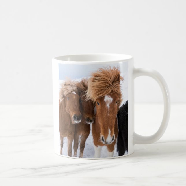 Mug Chevaux islandais se blottissent, Islande (Droite)