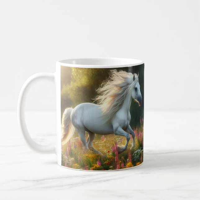 Mug Chevaux Mustang Sauvage Ouest équestre (Gauche)