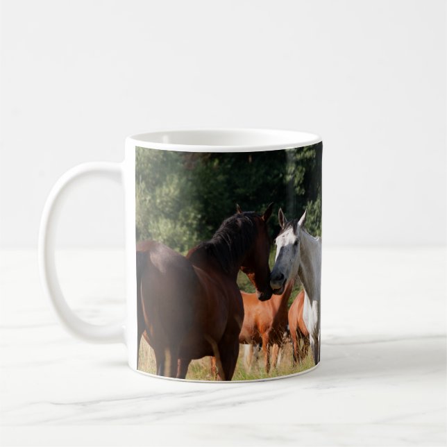 Mug Chevaux saluant "J'aime les chevaux" (Gauche)
