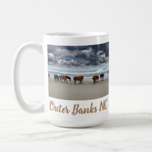 Mug Chevaux sauvages - Banques extérieures OBX NC Coro