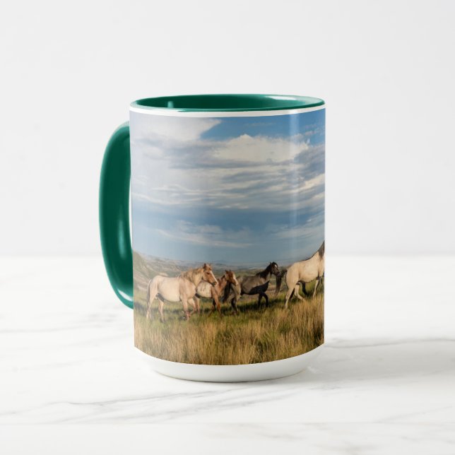 Mug Chevaux sauvages dans le parc national Theodore Ro (Devant gauche)