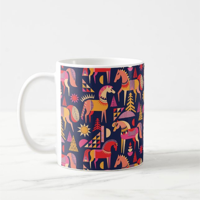 Mug Chevaux Scandinaves : Décoration Décorative Sans C (Gauche)