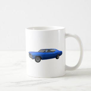 Mug Chevelle 1968 solides solubles : Finition bleue
