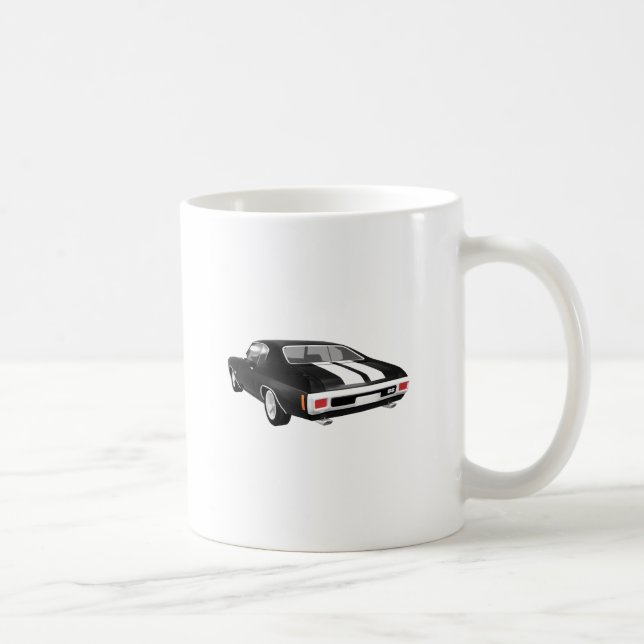 Mug Chevelle 1970 solides solubles : Finition noire : (Droite)