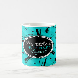 Mug Cheveux bleus turquoises et beauté