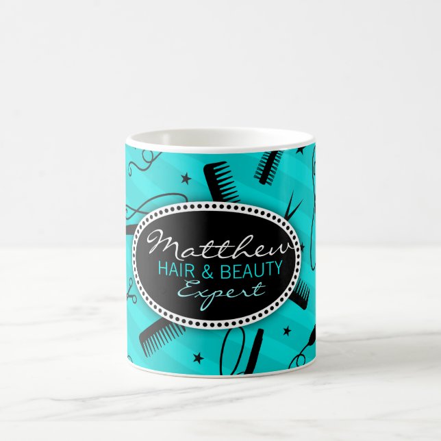 Mug Cheveux bleus turquoises et beauté (Centre)