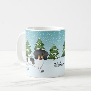 Mug Cheveux Courte Noir Et Tan En Hiver
