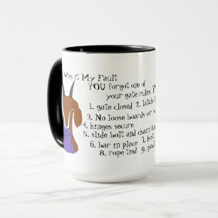 Mug Chèvre, artiste d'évasion, nubienne, chèvre de bat
