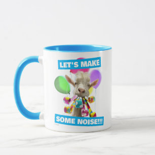 Mug Chèvre avec des pétards de fête