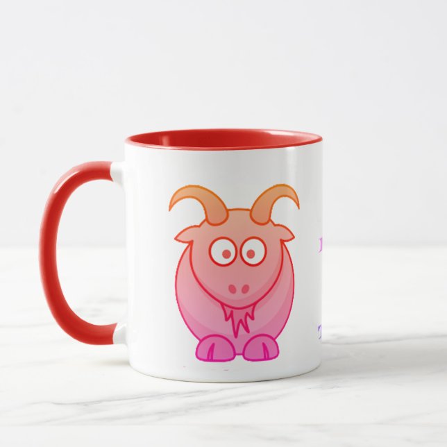 Mug chèvre BILLY curieuse  (Gauche)