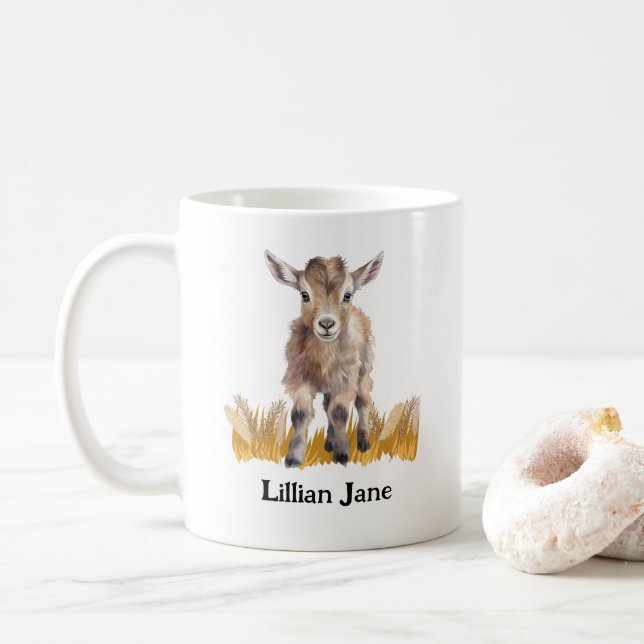 Mug Chèvre de concours nom personnalisé (Avec donut)