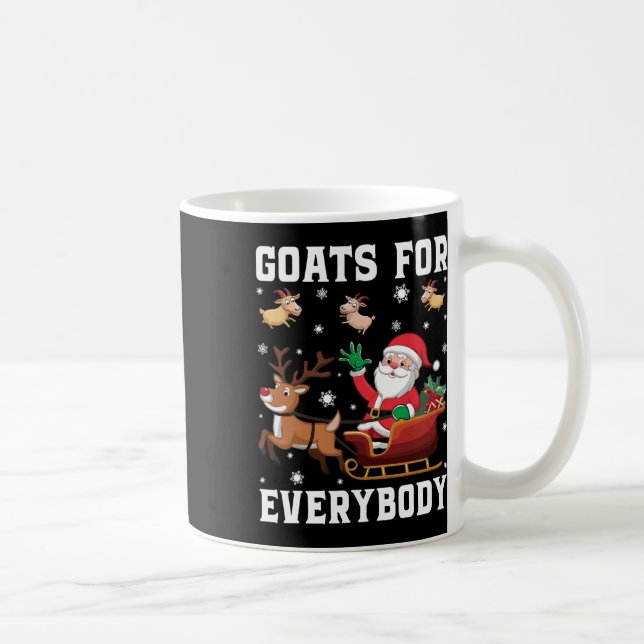 Mug Chèvre de Noël Chèvre drôle pour tout le monde  (Droite)