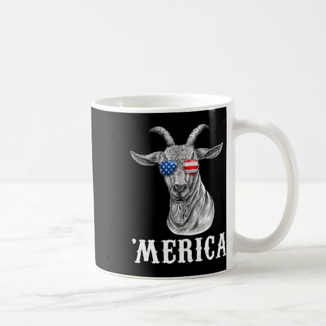 Mug Chèvre drapeau américain du 4 juillet Usa Merica  (Droite)