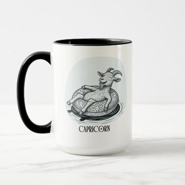 Mug Chèvre drôle Capricorne Anniversaire Noël (Gauche)