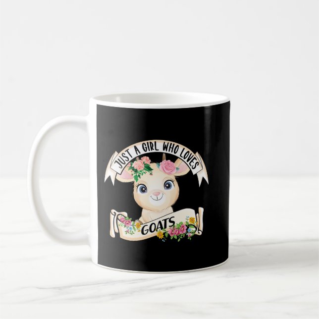 Mug Chèvre drôle Juste une fille qui aime la chèvre ré (Gauche)