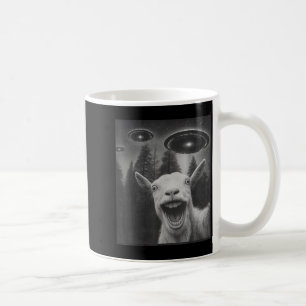 Mug Chèvre Drôle Selfie Alien UFO pour Hommes Femmes e