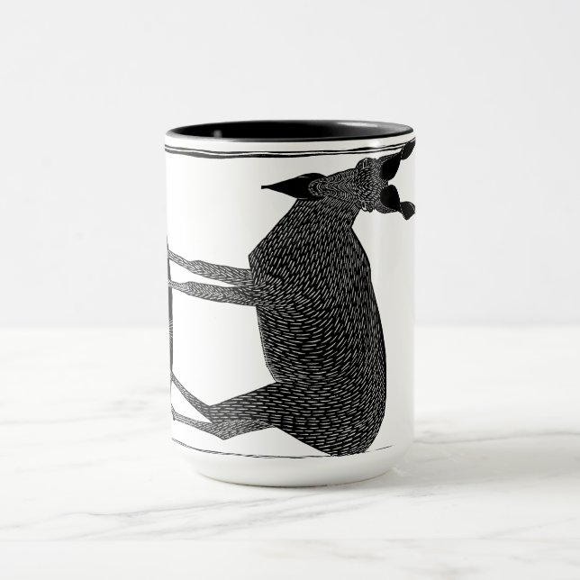 Mug Chèvre effrayante quand vous buvez du café ! Abstr (Centre)
