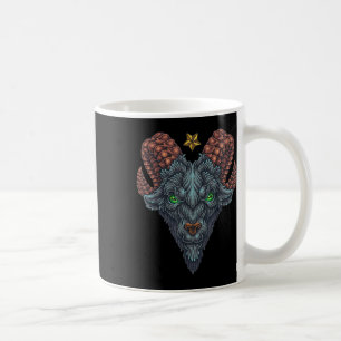 Mug Chèvre noire Phillip Tête étoile main tiré Old Sch