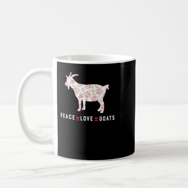 Mug Chèvre Paix Amour Chèvres Ferme Chèvre Amoureux Fi (Gauche)