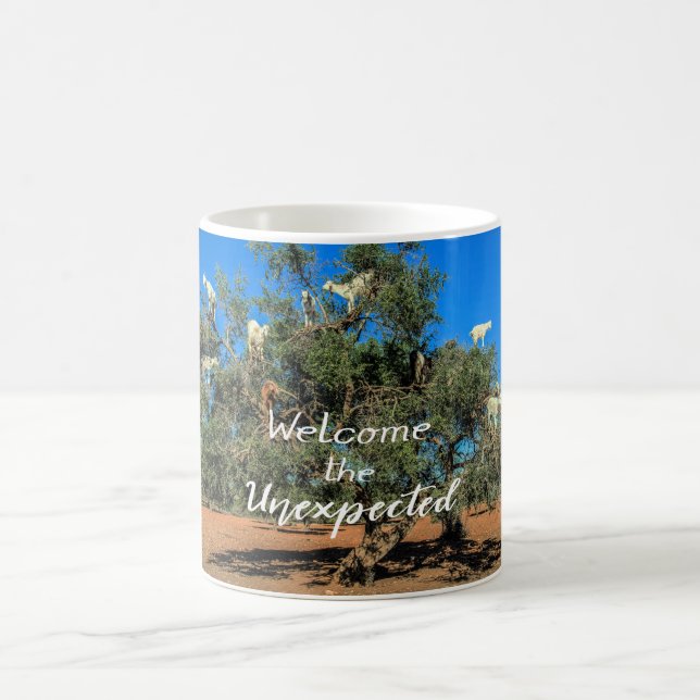 Mug Chèvres amusantes dans les arbres Bienvenue à l'in (Centre)