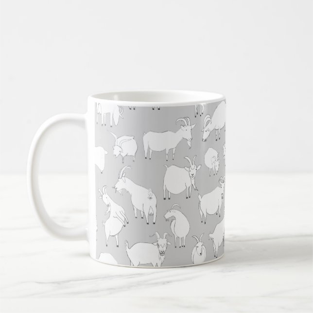 Mug Chèvres jouant - gris (Gauche)