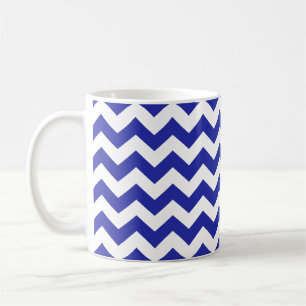 Mug Chevron bleu égyptien sur blanc