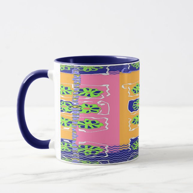 Mug Chevron Bleu Vert  (Gauche)