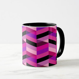 Mug Chevron/Herringbone abstrait Violets et Violet