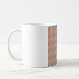 Mug Chevron Pêche et Gris – Motif Zigzag Moderne
