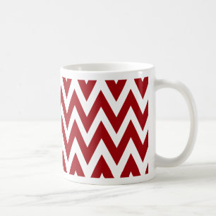 Mug Chevron rêve le café rouge et blanc de chevron