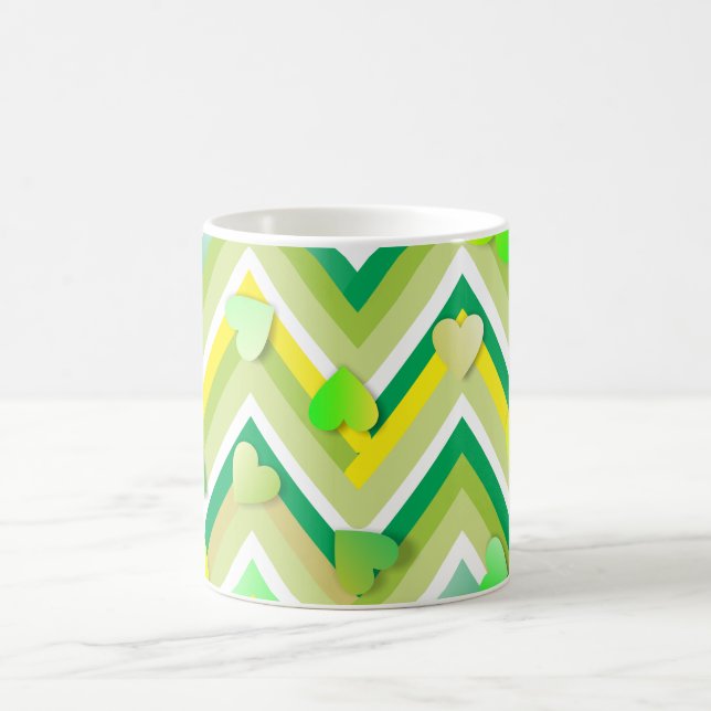 Mug Chevron Vert Et Jaune (Centre)