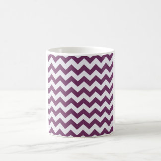 Mug Chevron Violet Prune – Zigzag Blanc Texturé