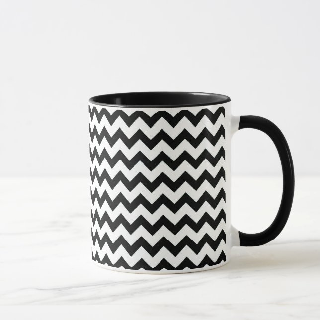 Mug Chevrons blancs noirs (Droite)
