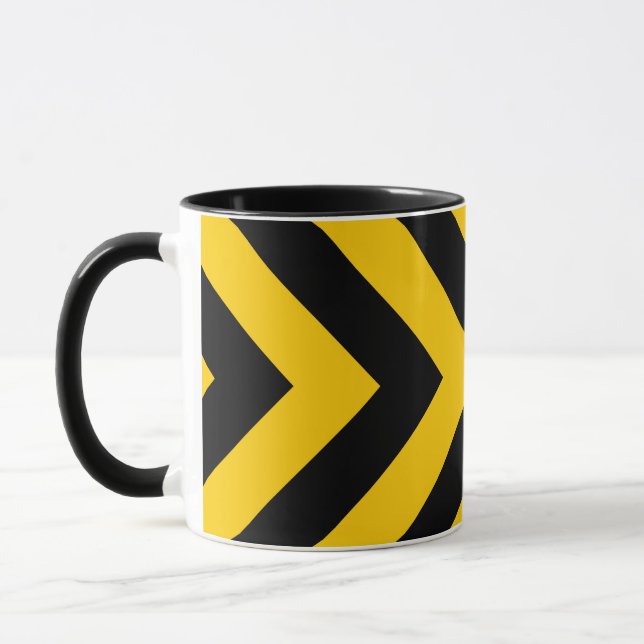 Mug Chevrons jaunes et noirs (Gauche)