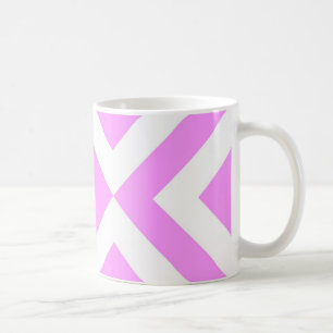 Mug Chevrons roses et blancs