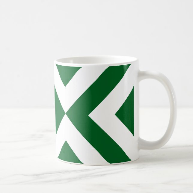 Mug Chevrons verts et blancs (Droite)