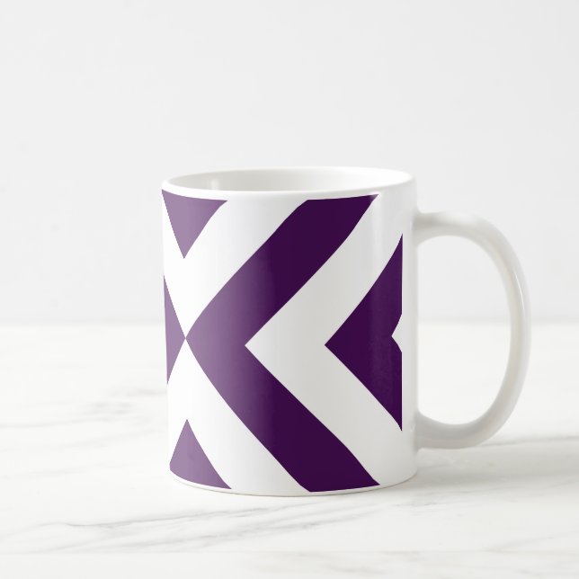 Mug Chevrons violets et blancs (Droite)