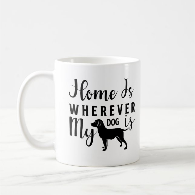 Mug Chez moi, où est mon chien (Gauche)