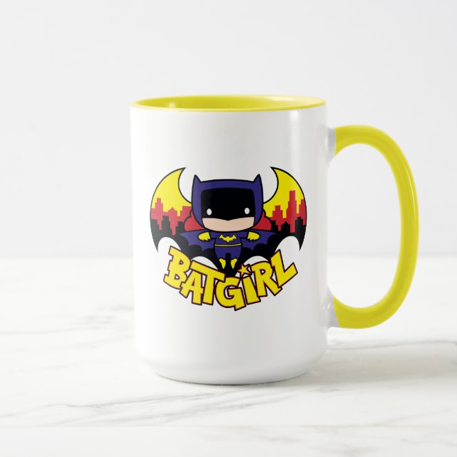 Mug Chibi Batgirl avec Gotham Skyline & Logo (Droite)