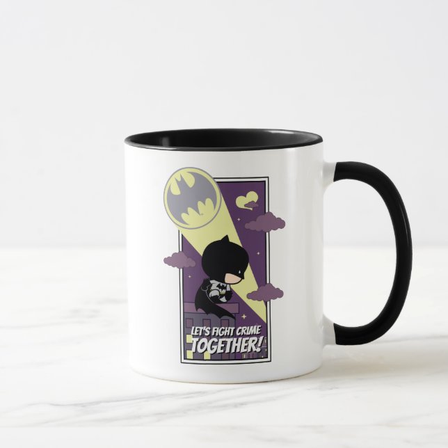 Mug Chibi Batman - Combattons la criminalité ensemble (Droite)
