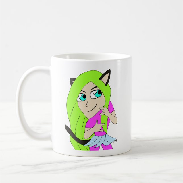 Mug chibi catgirl (Gauche)