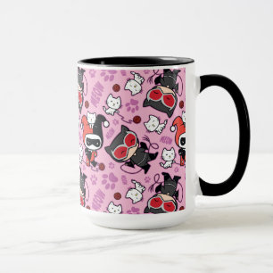 Mug Chibi Catwoman, Harley Quinn & Kittens Motif