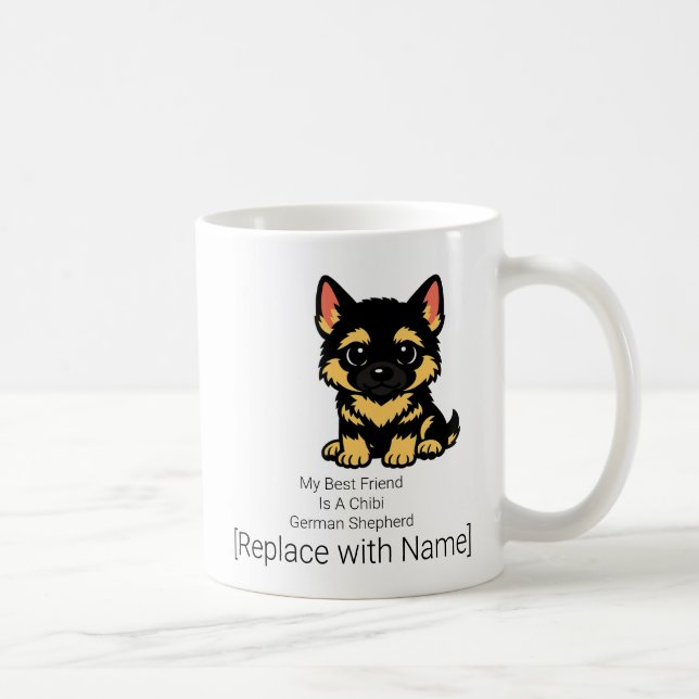 Mug Chibi chiot berger allemand mignon pour nouvea (Droite)