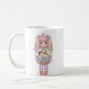 Mug Chibi Fille Anime Café Neko Kawaii