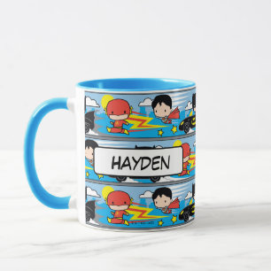 Mug Chibi Flash, Superman et Batman Racing Motif
